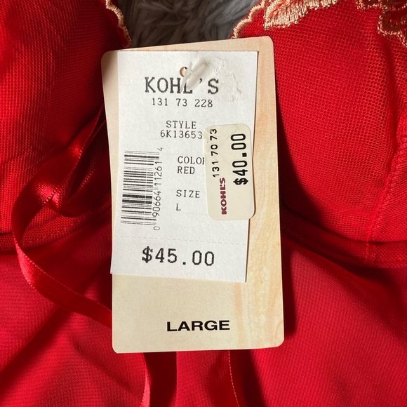 Red front closure babydoll lingerie with thong NWT - Picture 10 of 10